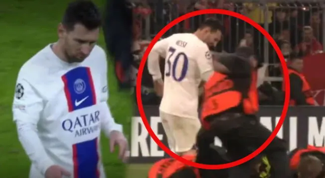 Lionel Messi casi termina lesionado por un agente de seguridad