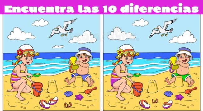 Solo tienes 7 segundos para triunfar: ¿Cuáles son las 10 diferencias?