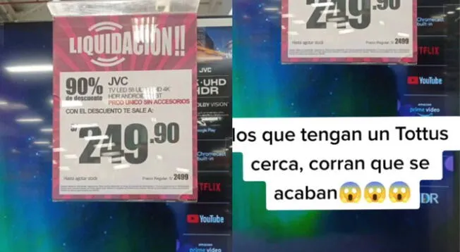 Viral: Encuentra 'ofertón' de Tottus y advierte que 'corran' porque se acaban