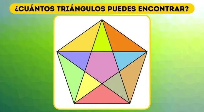 Descubre cuántos triángulos hay en la imagen en tiempo récord