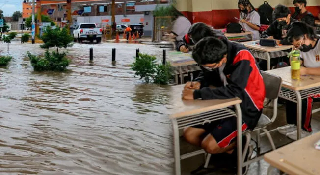 Las fuertes lluvias afectarán a las clases en Lima Metropolitana.