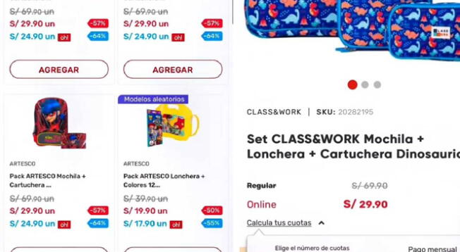 Viral: Plaza Vea oferta pack de mochilas y loncheras a solo 20 soles