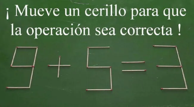 Desafío: Encuentra la solución moviendo un palito