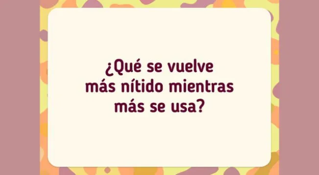 ¿Podrás descubrir a qué se refiere la incógnita?