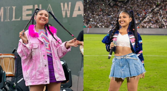 La cantante nacional se mostró emocionada tras cantar en el estadio de Alianza Lima.