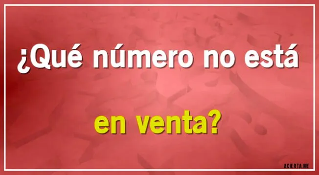 Deja volar tu imaginación y da la respuesta correcta de este acertijo mental. Deja volar tu imaginación y da la respuesta correcta de este acertijo mental.