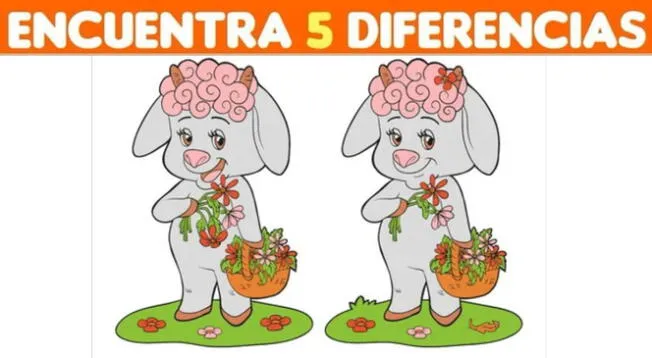 ¿Cuáles son las 5 diferencias? Hállalas en 7 segundos