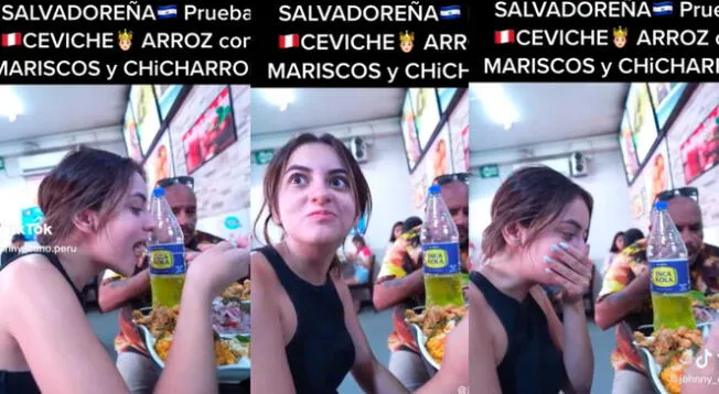 La joven quedó maravillada con la gastronomía peruana y su reacción se hizo viral en TikTok.