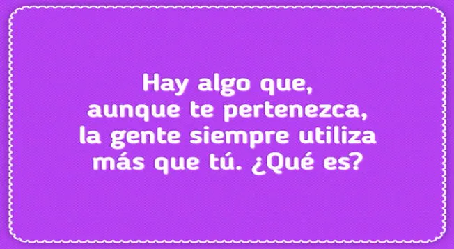 Solo cuentas con una oportunidad para desarrollar este complicado acertijo mental.