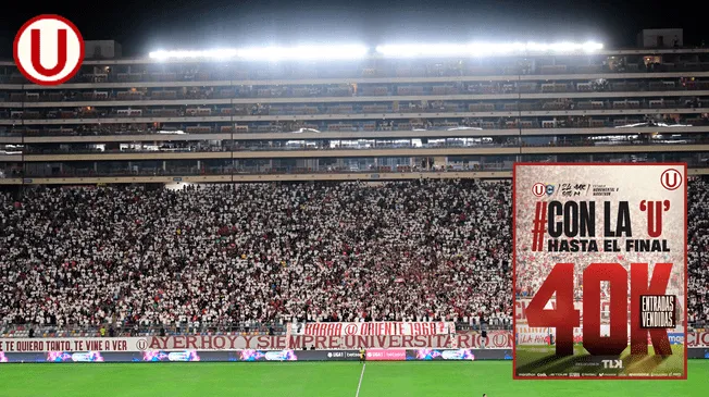 Universitario jugará nuevamente con 40 mil hinchas en el Monumental.