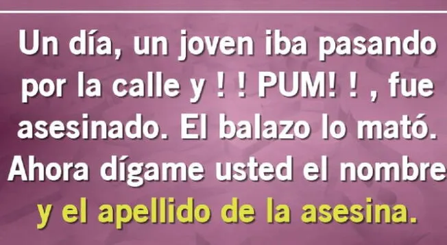 Acertijo viral: Encuentra a la asesina en solo 7 segundos