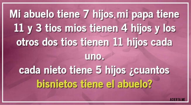 Pon a prueba tu capacidad mental intentando superar este complicado acertijo. Pon a prueba tu capacidad mental intentando superar este complicado acertijo.