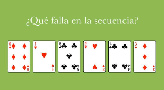 ¿Cuál es la carta que debe salir de aquí? Tienes 3 segundos para verla