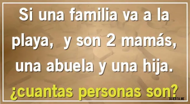 Pon a prueba tu capacidad mental resolviendo este nuevo acertijo. Pon a prueba tu capacidad mental resolviendo este nuevo acertijo.