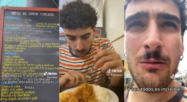 Ciudadano español se mostró sorprendido por la comida peruana.