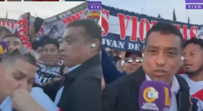 El incómodo momento que periodista pasó con hinchas en vivo: "Suave con mi billetera""Suave con mi billetera"