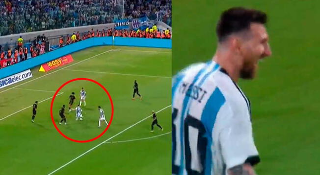Lionel Messi marcó su gol número 100 con Argentina. Foto: TVP