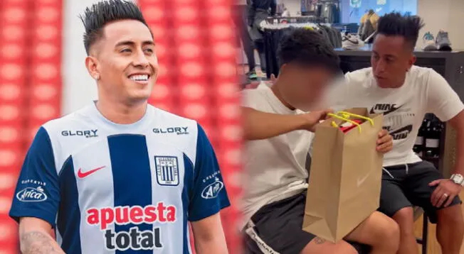 El integrante de Alianza Lima le regaló un par de zapatillas a su pequeño hincha.