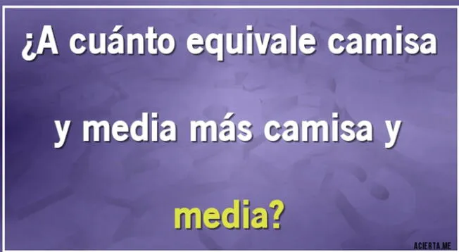 Acertijo para mentes brillantes.