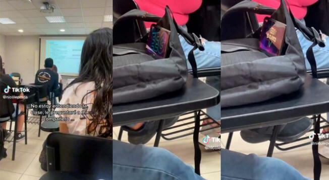 Un joven sorprendió a su compañera por estar viendo EEG en clase.