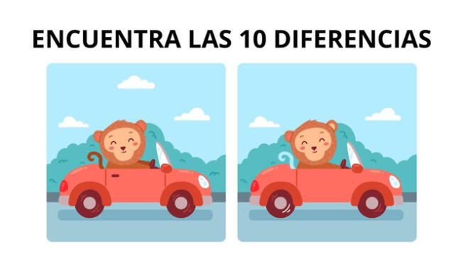 Activa tu mente e identifica qué cambia entre ambos conductores.