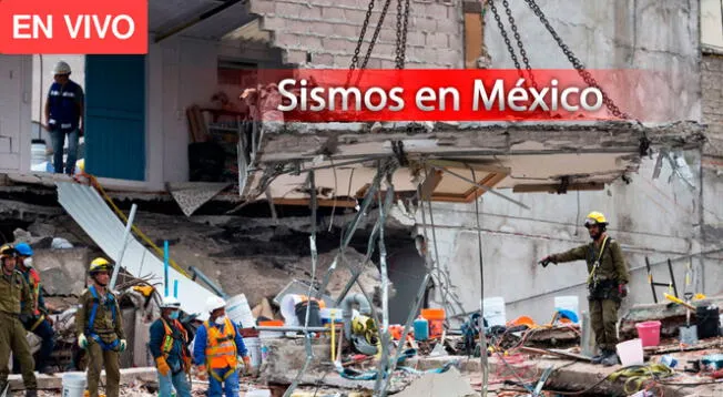 Brigadistas en sus labores de rescate tras fuerte sismo en Ciudad de México.