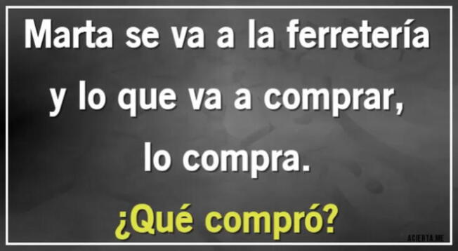 Solo tienes una oportunidad para desarrollar este acertijo mental.