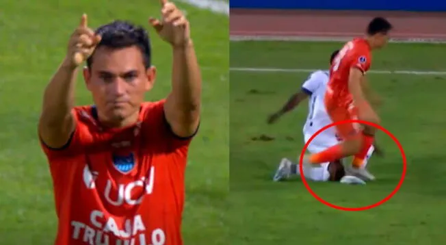 Jairo Vélez anotó el gol del empate, pero se fue expulsado poco después. Foto: Dsports / Composición Líbero