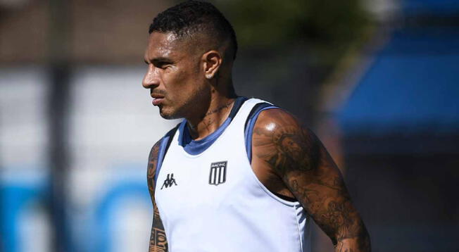 Paolo Guerrero será titular en el partido de Racing vs Ñublense. Foto: Racing