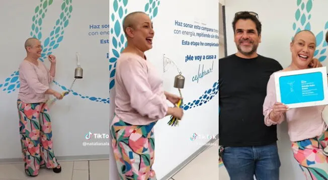 Natalia Salas toca la 'campana del superviviente' tras culminar las quimioterapias