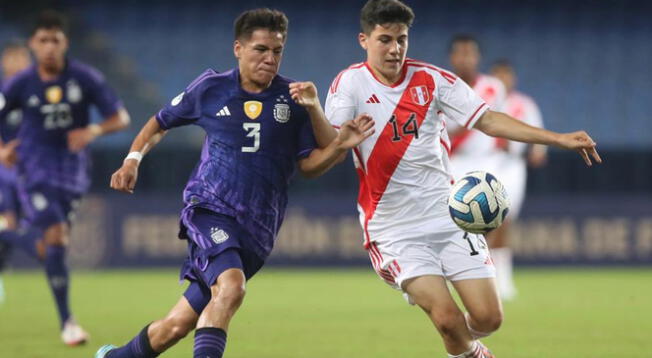Selección peruana perdió 3-0 con Argentina y quedó eliminada del Sudamericano Sub 17.