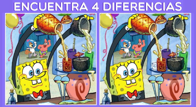 Solo un verdadero fanático de Bob Esponja descubre las diferencias.