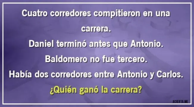 Para desarrollar este nuevo acertijo mental tienes que estar 100%.