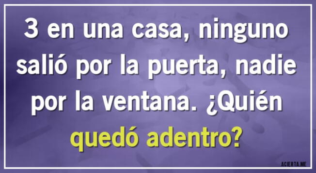 Desarrolla este acertijo mental en solo 7 segundos y demuestra que eres un 'crack'.