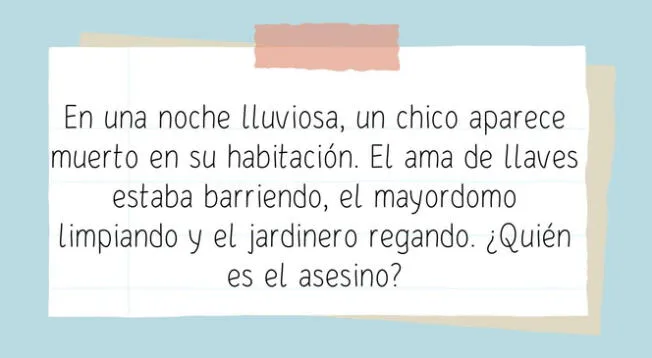 ¡Atento a todos los detalles! Estamos seguros de que tú sí podrás resolver a tiempo el desafío.