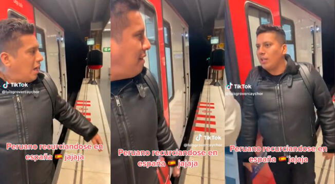 El joven peruano es viral luego de imitar a un 'jalador' de combis en España.