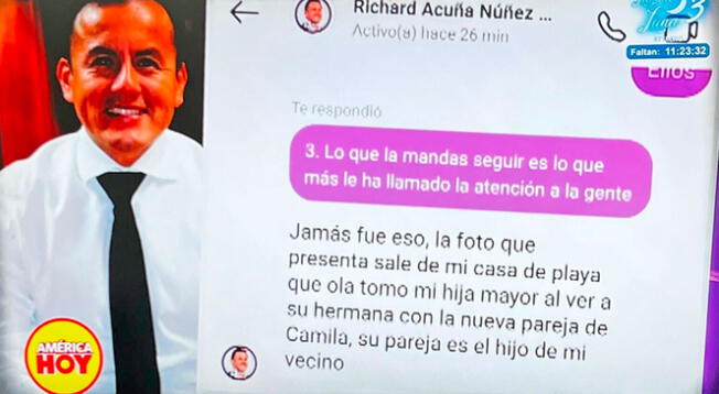 Richard Acuña presentó vouchers en los que quiso dejar evidencia que cumplía en la manutención de su menor hija.