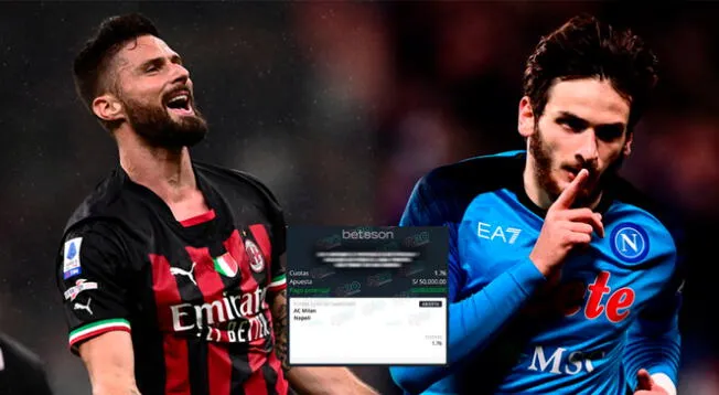 Revisa esta apuesta del Napoli vs Milan que es viral en redes sociales.