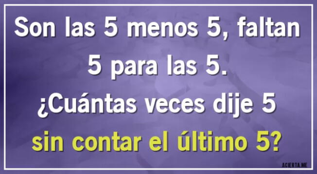 Resuelve este nuevo acertijo mental y conoce en poco tiempo si eres un genio.