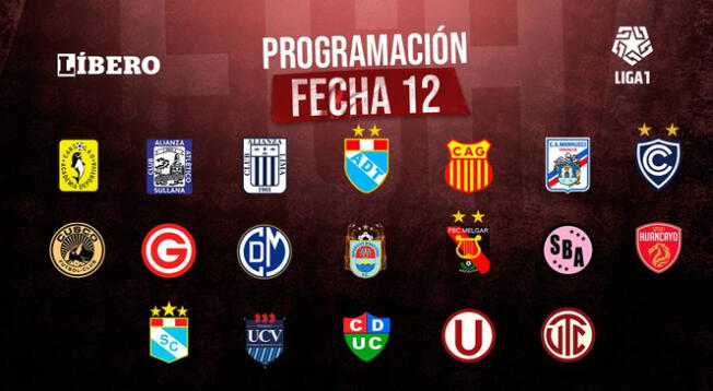 La programación de partidos de la fecha 12 del Torneo Apertura de la Liga 1