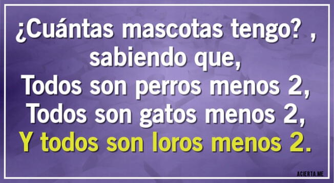 Solo las personas más inteligentes superaron este acertijo en 7 segundos. Solo las personas más inteligentes superaron este acertijo en 7 segundos.