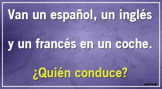 Solo tienes una oportunidad para desarrollar este complicado acertijo visual.