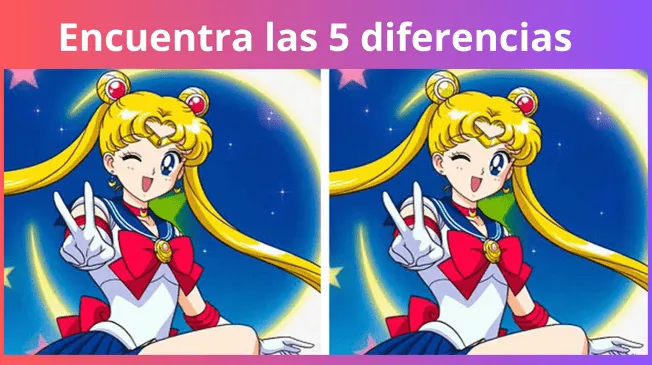 ¿Podrás hallas las diferencias en Sailor Moon?