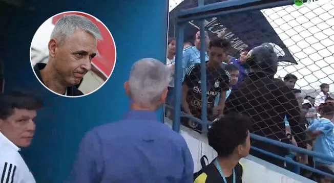 Tiago Nunes le plantó cara la eufórica hinchada de Sporting Cristal tras empate con Boys