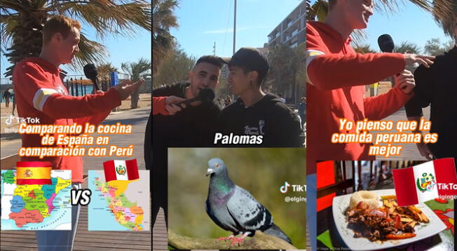 Español afirma que los peruanos comen palomas.