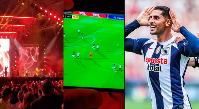 El hincha no pudo evitar gritar los goles de Alianza en pleno concierto.