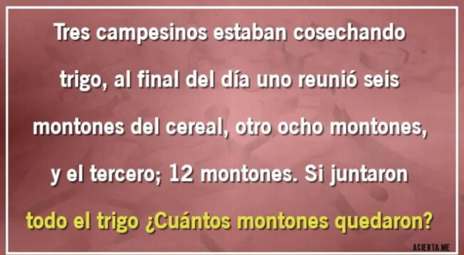 Anímate a desarrollar este nuevo acertijo mental que ha puesto en 'jaque' a miles de personas en redes sociales.