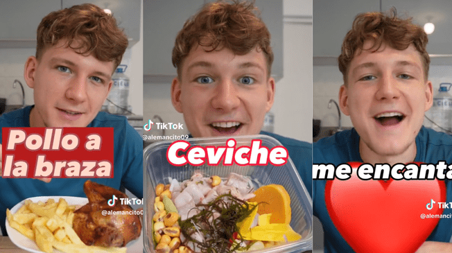 El joven alemán probó cada plato y quedó fascinado con cada uno de ellos.