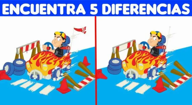 Halla las 5 diferencias del desafío en solo 6 segundos