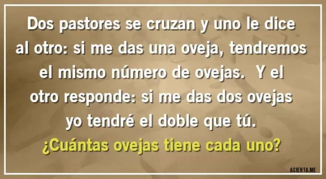 Desarrolla este acertijo mental y demuestra en poco tiempo que tiene un alto IQ.